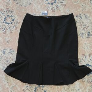 Madison Black Trumpet Pencil Skirt Knee-Length Lined Hidden Zip Stretch 14 NEW